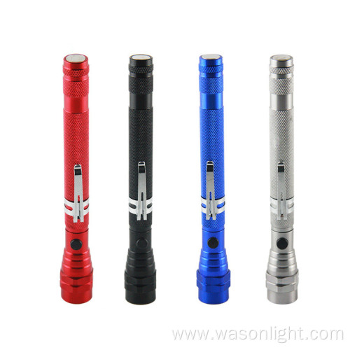 Telescopic Extandable Magnetic Pickup Tool Led Flashlight